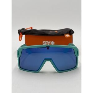 SPY MONOLITH Matte teal HAPPY GREY /GREEN DARK BLUE SPECTRA MIRRORED SUNGLASSES
